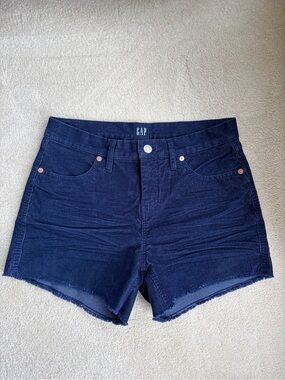 GAP Women's Navy Blue Corduroy Cutoff Shorts Size 4